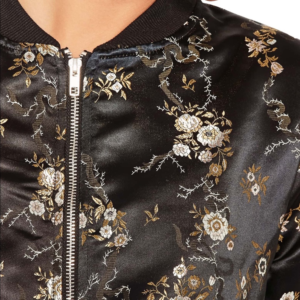 New Missguided Jacquard Floral Bomber Jacket - Picture 4 of 6